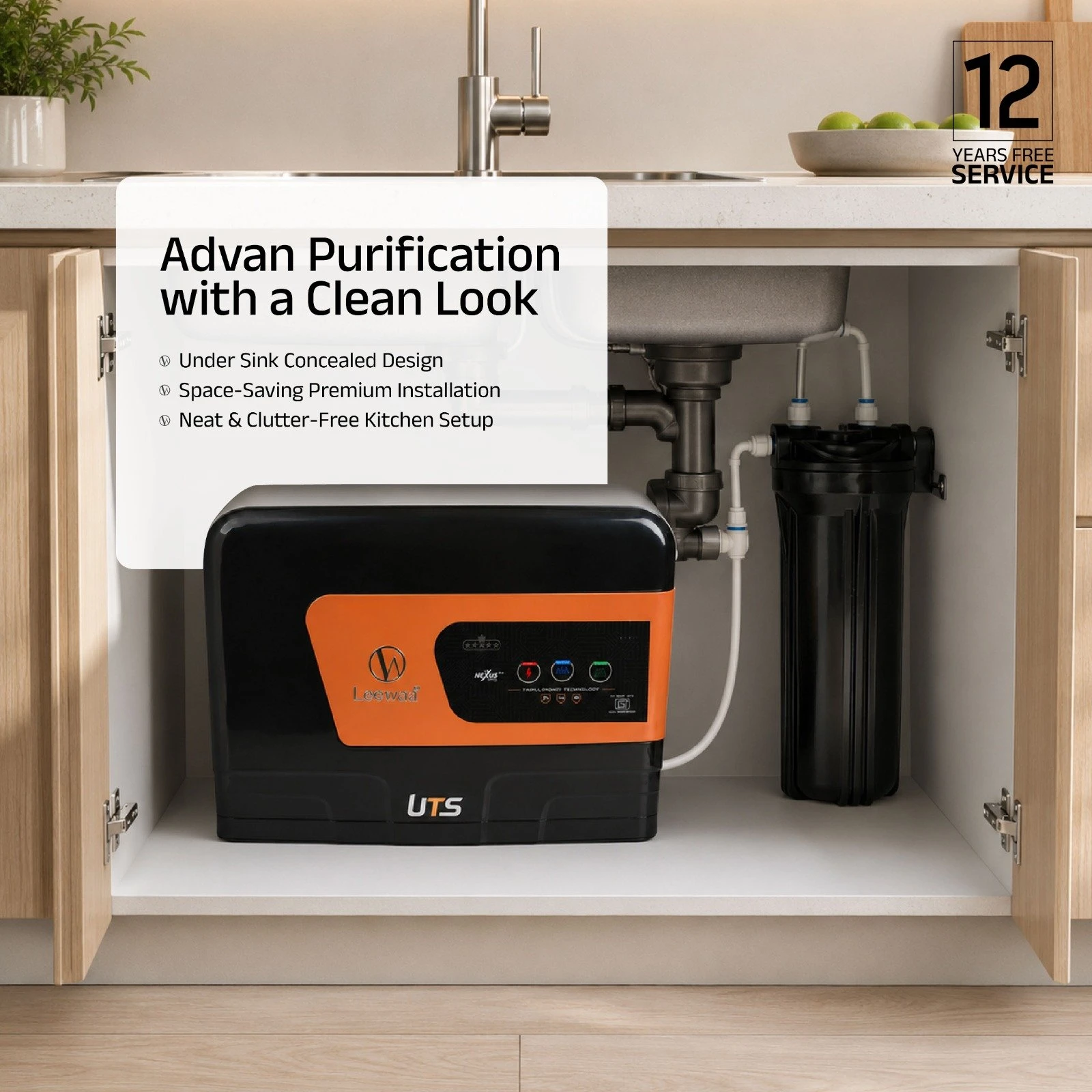 UNDER THE SINK WATER PURIFIER - alternate view